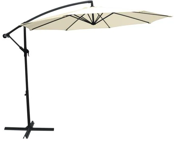 Hængeparasol beige 300cm